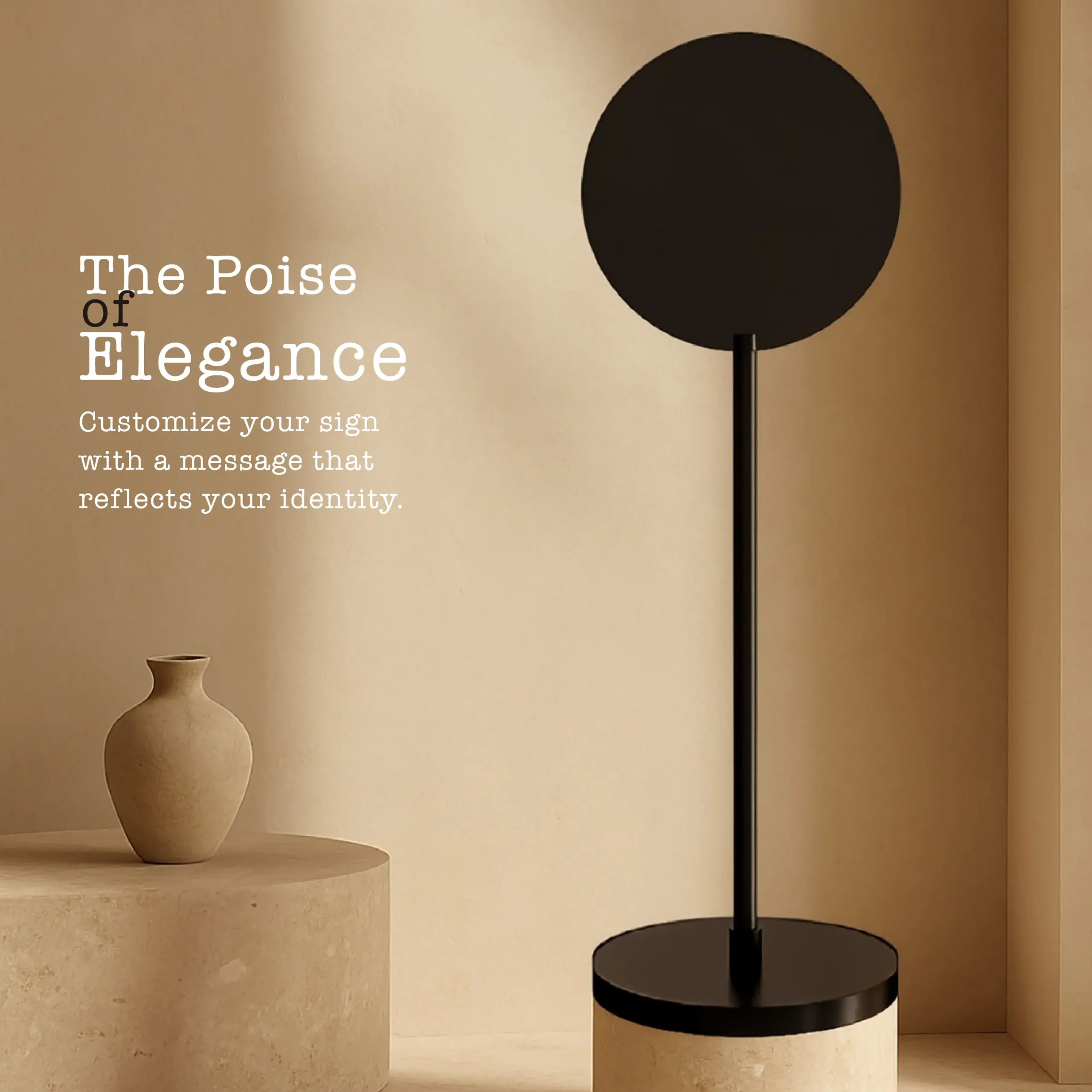 Custom Standing Round Sign - Image 2