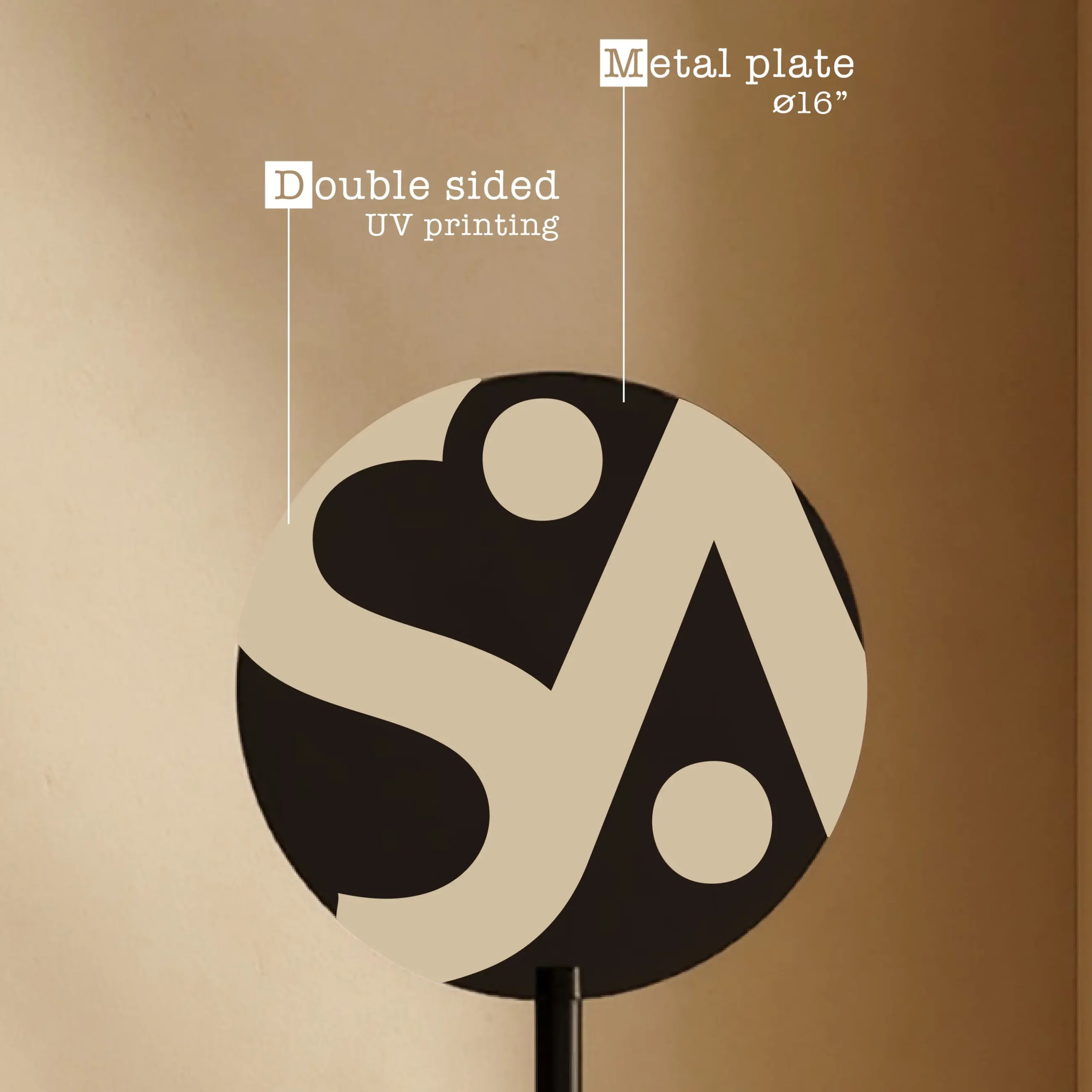 Custom Standing Round Sign - Image 3